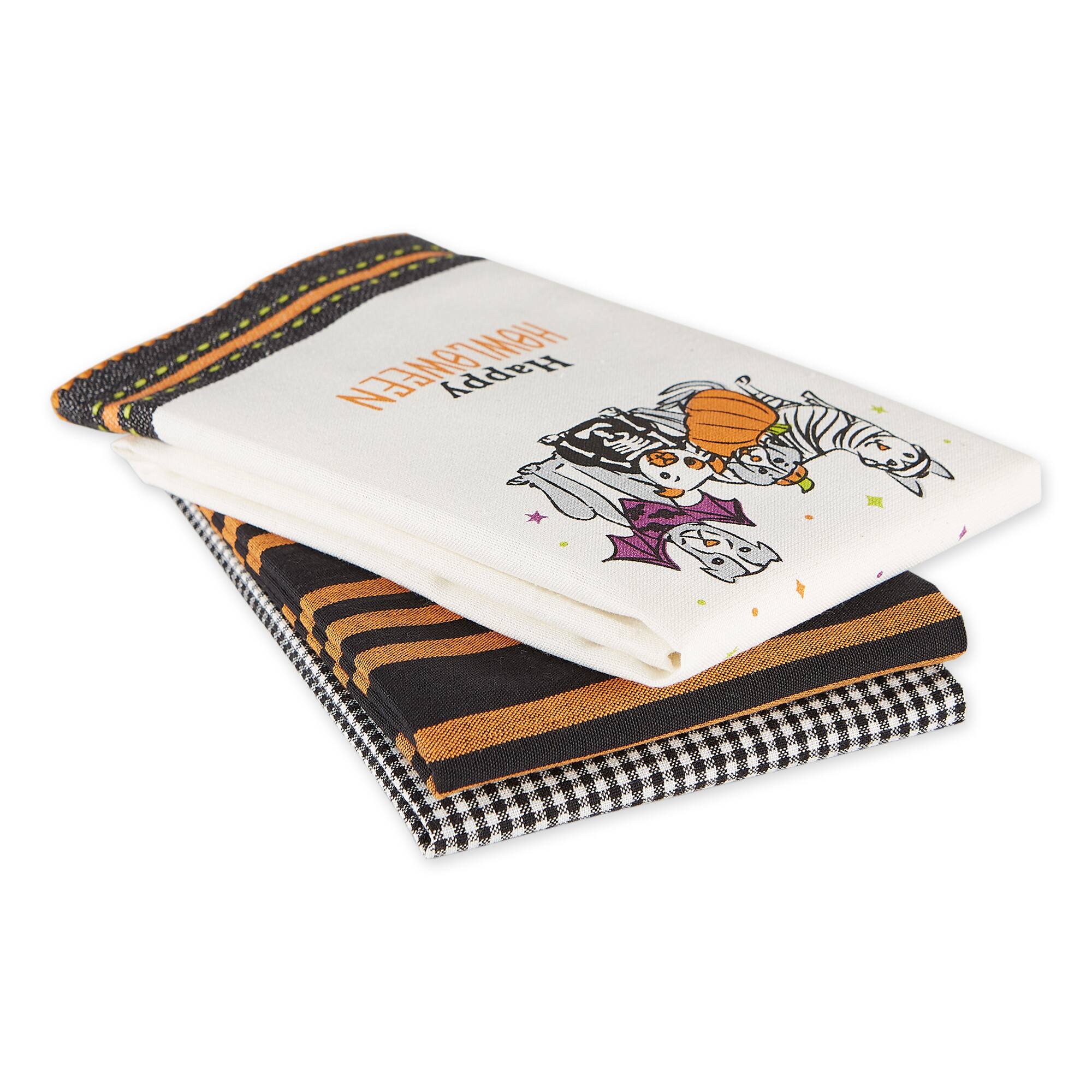 DII® Happy Howl-Oween Dishtowel Set
